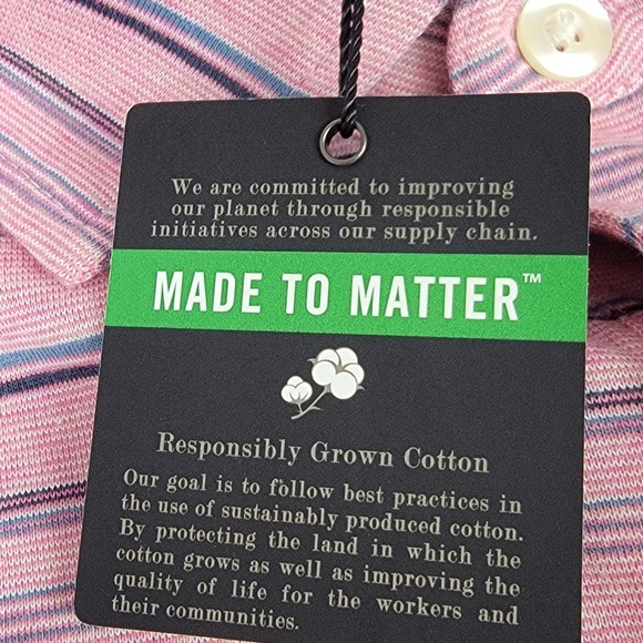 Jos. A. Bank Reserve NEW Mens XL Pink Striped Traditional Fit Cotton Polo Shirt - Picture 7 of 10